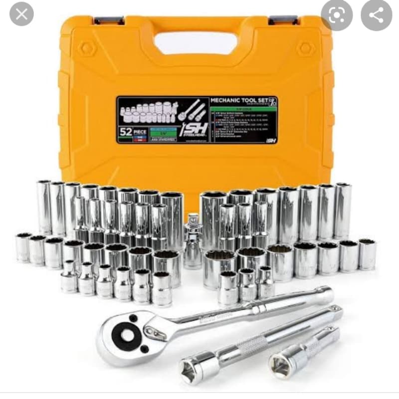 Sockets set 1/4",3/8",1/2" Rs.500-25,000